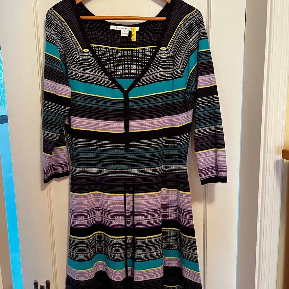 Diane von Furstenberg Striped Multicolor Dress